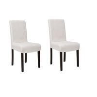 CHAISE  Lot de 2 Chaises déhoussables STRIP ivoire
