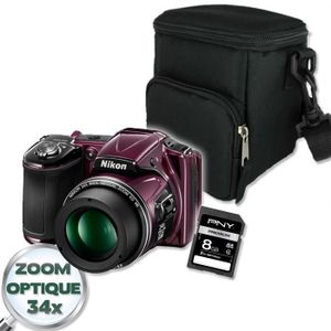 PACK APPAREIL BRIDGE NIKON L830 Bridge Violet + Etui + SD 8 Go PACK APPAREIL BRIDGE NIKON L830 Bridge Violet + Etui + SD 8 Go