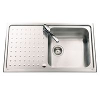 LAVABO - EVIER Evier GALA 1 bac + 1 égouttoir Inox mini structuré