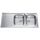 EWI - Agate Evier 2 Bacs 1 égouttoir Inox texturé