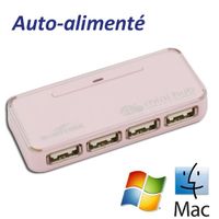 HUB Bluestork USB 2.0 Hub 4 ports Pink