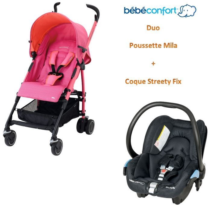 mila spicy pink Achat / Vente poussette BEBE CONFORT Duo Mila pink