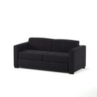 CANAPÉ RODEO Canapé 3 places convertible microfibre noir