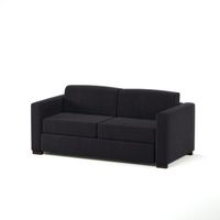 CANAPÉ RODEO Canapé 3 places convertible microfibre noir