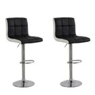 TABOURET Lot 2 Tabourets de bar JOKER noirs & blancs