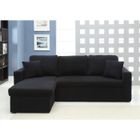  C2004 Canapé d'angle droit convertible noir