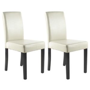 CHAISE CLARA Lot de 2 chaises de salle à manger ivoires CHAISE CLARA Lot de 2 chaises de salle à manger ivoires