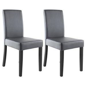 CHAISE CLARA Lot de 2 Chaises de salle à manger grises CHAISE CLARA Lot de 2 Chaises de salle à manger grises