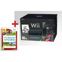 CONSOLES PACK WII NOIR MARIO KART + WII SPORTS SELECTS