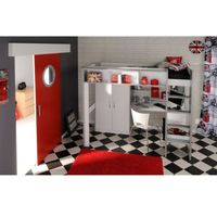 CHAMBRE COMPLETE BEBE Lit combiné INUIT mezzanine + bureau + armoire