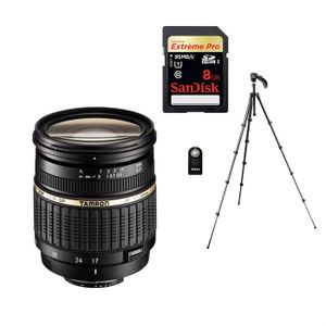 OBJECTIF REFLEX & FLASH TAMRON SP AF 17-50mm +télécommande+SD 8Go+ trépied