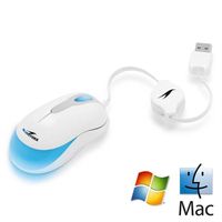 SOURIS Bluestork Mini Mouse Zip Cable White
