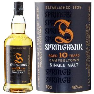 WHISKY-BOURBON-SCOTCH Springbank 10 ans