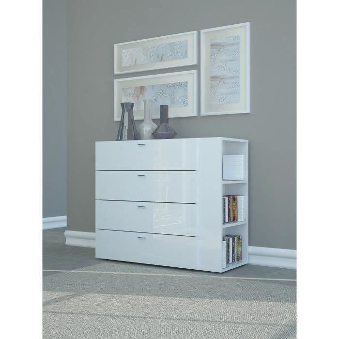 commode blanche romantique pas cher