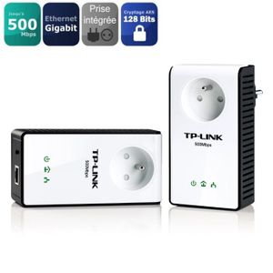 COURANT PORTEUR - CPL TP-Link kit 2 CPL 500Mbps prises filtrées