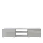  MANGO Banc TV 140cm 2 niches 2 tiroirs blanc