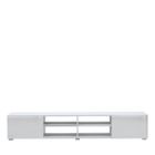  MANGO Banc TV 185cm 4 niches 2 tiroirs blanc