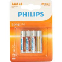  4 Piles AAA - LongLife Batterie