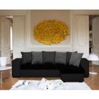 CANAPE - SOFA - BANQUETTE HARLEQUIN canapé d'angle convertible noir P.U