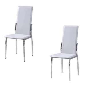 CHAISE BIANCA Lot de 2 chaises de salle à manger blanches CHAISE BIANCA Lot de 2 chaises de salle à manger blanches