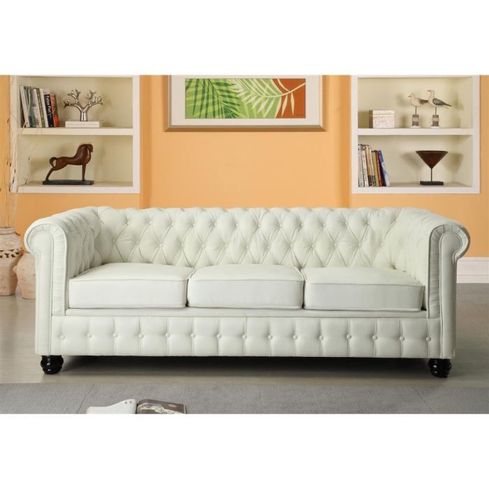 canape chesterfield blanc pas cher