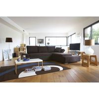 CANAPE - SOFA - BANQUETTE TWITT Canapé d'angle réversible Chocolat