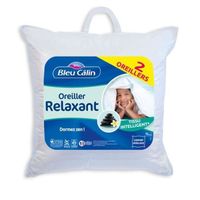 OREILLER - TRAVERSIN  BLEU CALIN Lot de 2 oreillers RELAXANTS  60x60cm