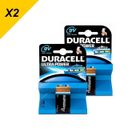  2 Packs Pile Alcaline - 9Vx1 Ultra Power