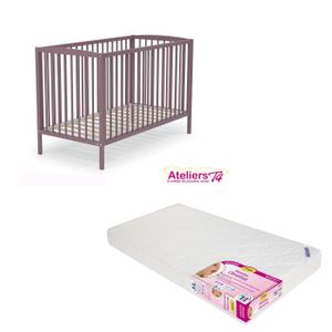 LIT NON PLIANT BÉBÉ Ensemble Lit 60x120cm + matelas Babyclim