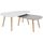KIVI Lot de 2 tables basses gigognes style scandin