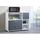 BARI Buffet de cuisine L 110 cm - Blanc et gris