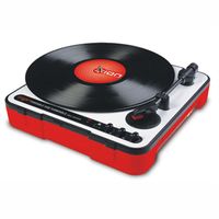 PLATINE VINYLE ION MOBILE LP Red Platine vinyle USB portable