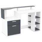  ORACLE Bureau multimedia 140cm blanc et gris