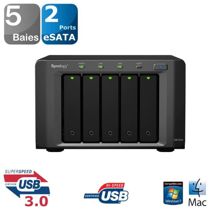 SERVEUR STOCKAGE   NAS Synology Boîtier NAS 5 Baies Performance DS