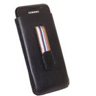 HOUSSE / ETUI / COQUE / FACADE / BIJOUX DE PORTABLE SAMSUNG Housse verticale cuir noir