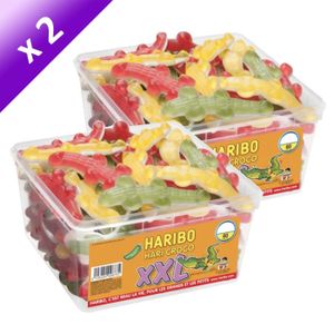 CONFISERIE DE SUCRE Haribo Croco XXL 60 pièces x2