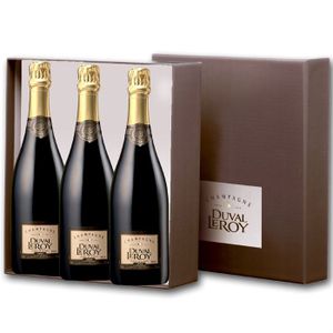 CHAMPAGNE Coffret 3 Bouteilles D. Leroy Brut Millésimé 2004 CHAMPAGNE Coffret 3 Bouteilles D. Leroy Brut Millésimé 2004