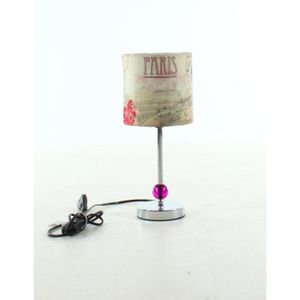 Lampe PARIS, hauteur 33.5cm Achat / Vente Lampe PARIS m&eacute;tal