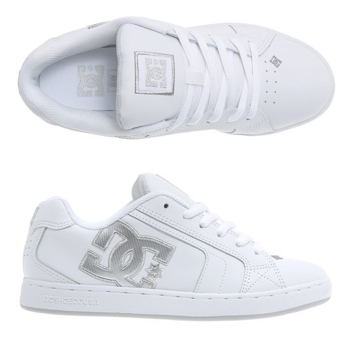 DC SHOES Skate Shoes Dc Net Femme femme Blanc et argent. Achat