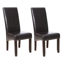 CHAISE  Lot de 2 chaises CUBA marron