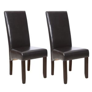 CHAISE CUBA Lot de 2 chaises de salle à manger marron CHAISE CUBA Lot de 2 chaises de salle à manger marron
