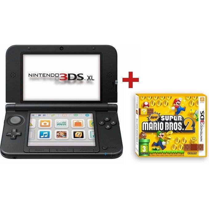CONSOLE 3DS XL BLEU NOIR+ NEW SUPER MARIO BROS 2 Achat / Vente