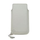 HOUSSE / ETUI / COQUE / FACADE / BIJOUX DE PORTABLE SAMSUNG Etui cuir Blanc pompon M