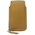 HOUSSE / ETUI / COQUE / FACADE / BIJOUX DE PORTABLE SAMSUNG Etui cuir camel pompon L