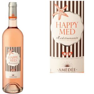 VIN ROSE Happy Med IGP Méditerranée rosé x1 VIN ROSE Happy Med IGP Méditerranée rosé x1