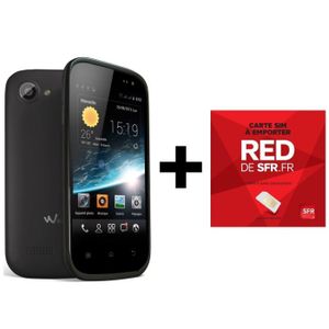 SMARTPHONE Pack Wiko Cink Slim Noir + Carte SIM RED de SMARTPHONE Pack Wiko Cink Slim Noir + Carte SIM RED de
