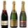 Coffret 3 Champagnes Moët et Chandon, Roederer, Ch