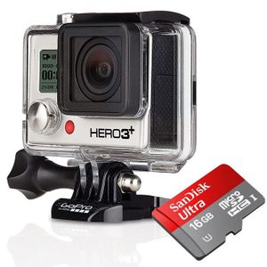CAMÉSCOPE NUMÉRIQUE GoPro HERO 3+ Black Adventure + MicroSD 16 Go CAMÉSCOPE NUMÉRIQUE GoPro HERO 3+ Black Adventure + MicroSD 16 Go
