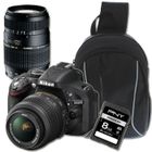 APPAREIL PHOTO RÉFLEX NIKON D5200 18-55mm + Sac à dos + 70-300 + SD 4 Go