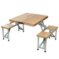 MEUBLE DE CAMPING TIPI Table Valise de Pique-Nique en Bois